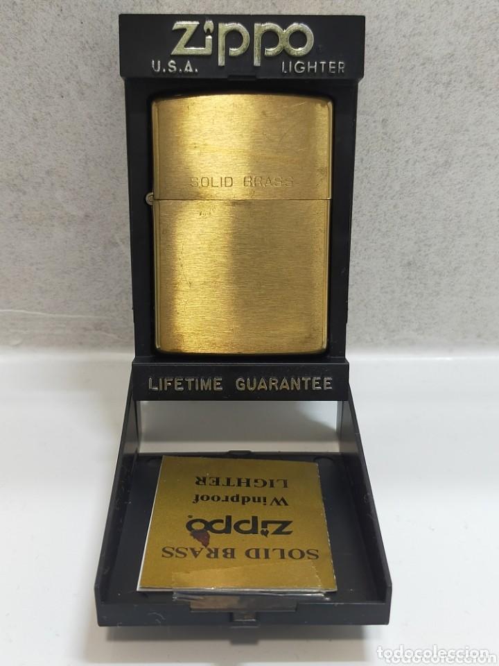 Mecheros: Zippo Solid Brass mechero lat&oacute;n