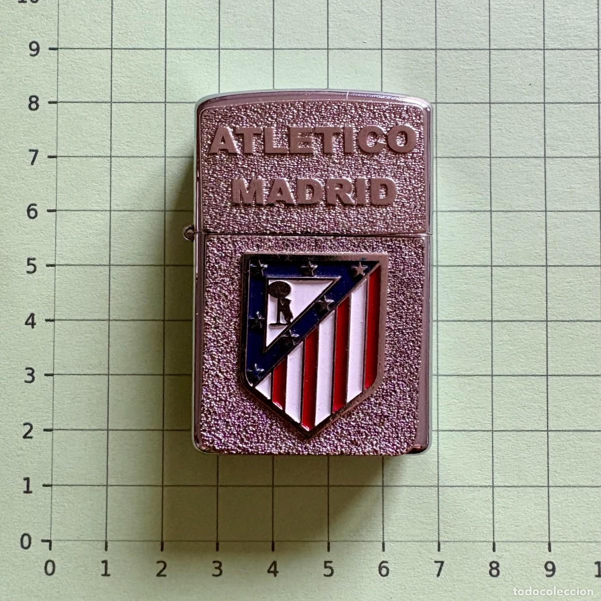 Mecheros: MECHERO ESTILO ZIPPO, NO MARCA ZIPPO, NUEVO Y SIN USO , SOUVENIR , EQUIPO FUTBOL ATLETICO DE MADRID