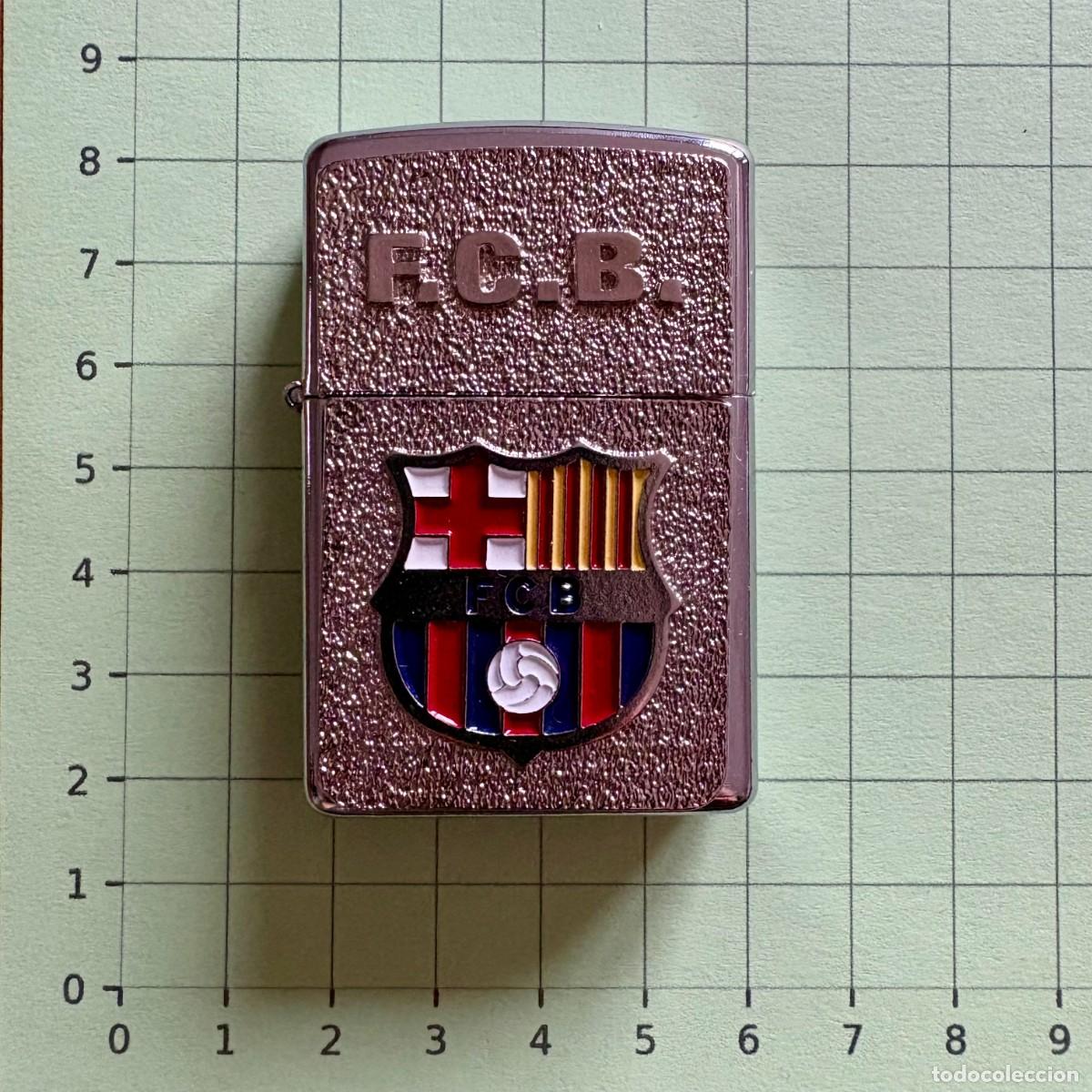 Mecheros: MECHERO ESTILO ZIPPO, NO MARCA ZIPPO, FUTBOL CLUB BARCELONA, NUEVO Y SIN USO, EXPOSICI&Oacute;N