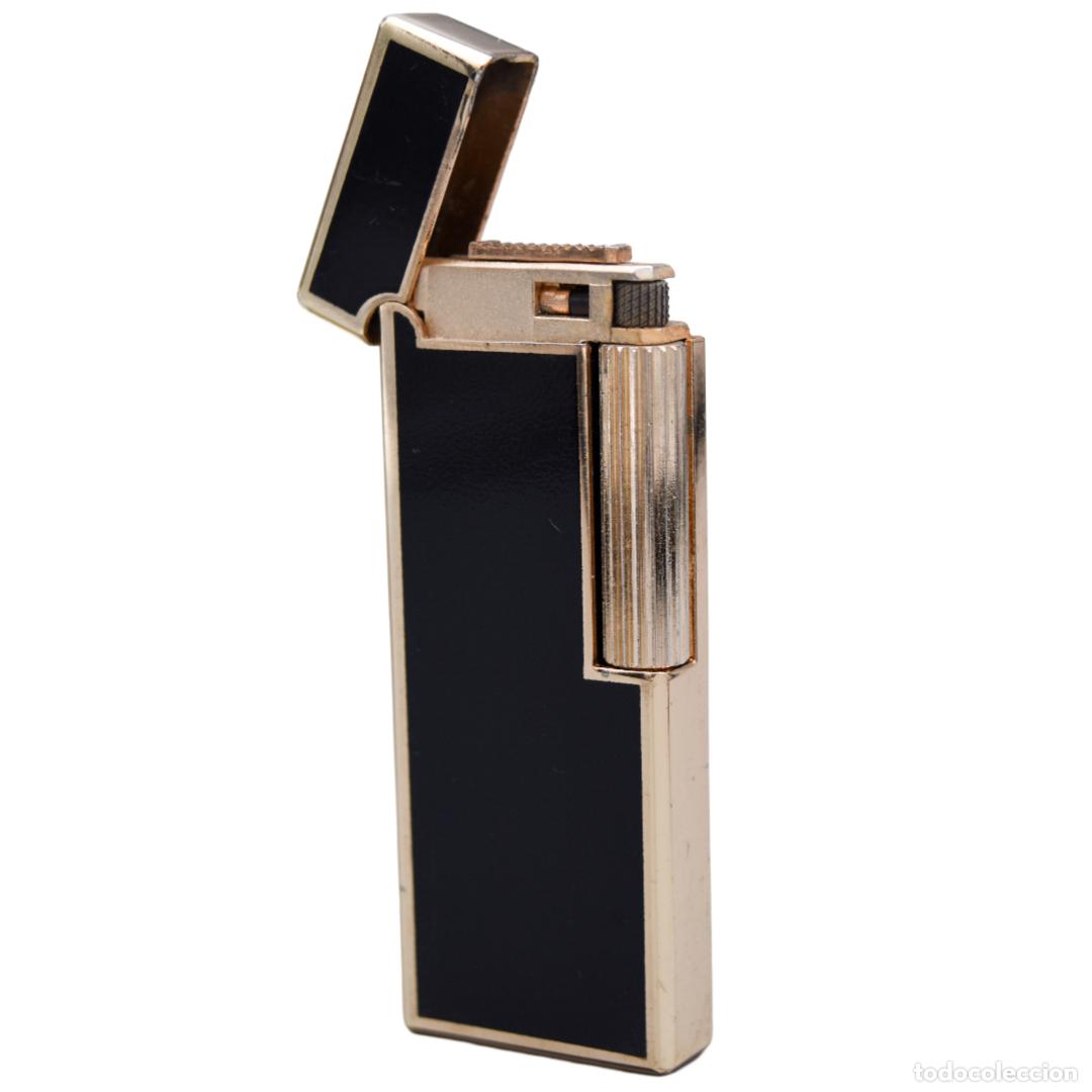 Isqueiros: Mechero tipo Zippo dorado y negro