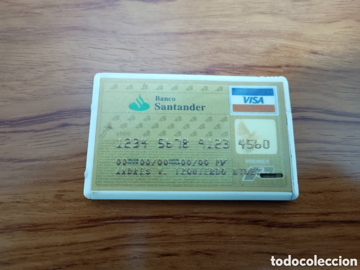 Isqueiros: MECHERO ENCENDEDOR TARJETA DE BANCO SANTANDER