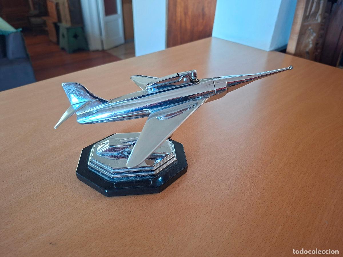 Feuerzeuge: MECHERO DE GASOLINA, AVION CROMADO A&Ntilde;OS 50