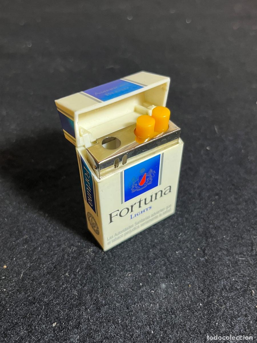 Feuerzeuge: Mechero Fortuna Lights Cajetilla Vintage Publicidad Tabaco A&ntilde;os 90 Altadis