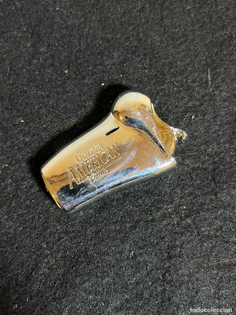 Feuerzeuge: Mechero Golden American Classic Cromado Vintage Publicidad Tabaco A&ntilde;os 90