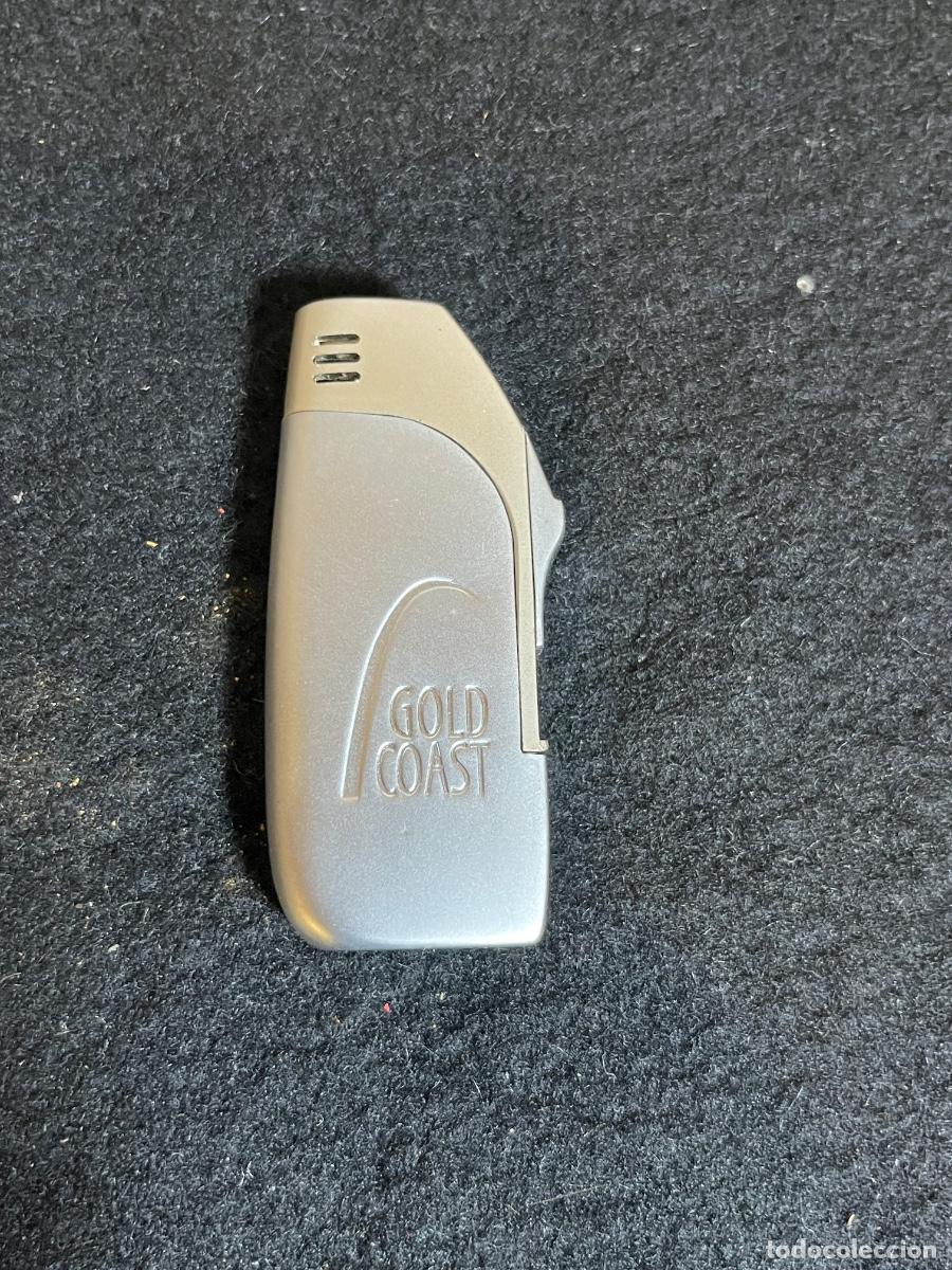 Feuerzeuge: Mechero Gold Coast Gris Satinado Vintage Publicidad Tabaco A&ntilde;os 2000