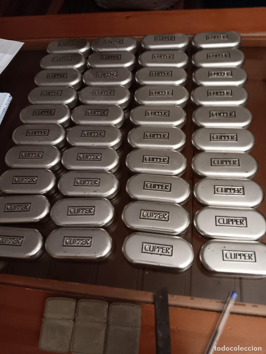 Mecheros: Lote 40 mecheros clipper metal colecci&oacute;n con su estuche nuevos