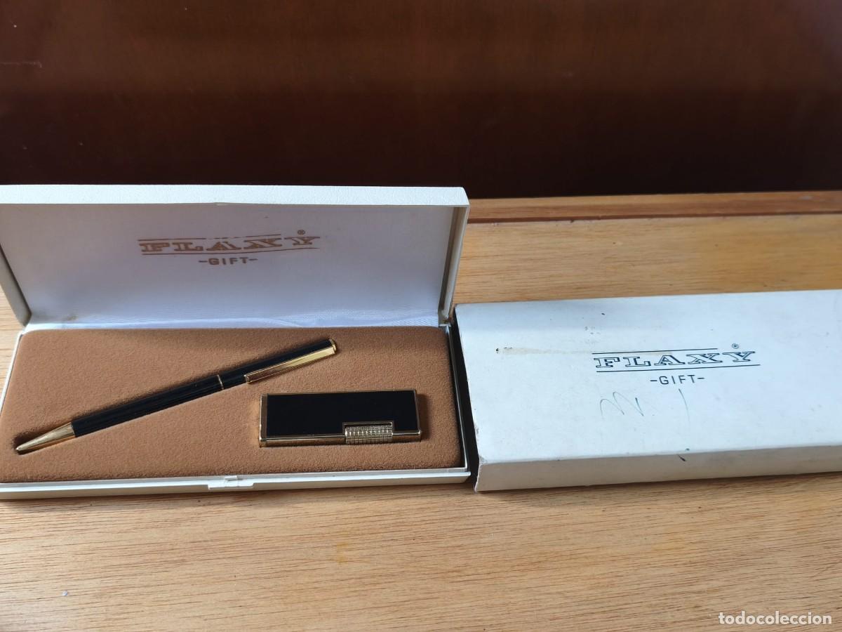 Mecheros: Elegante Conjunto Vintage - Bol&iacute;grafo y Mechero / Encendedor en Estuche Original