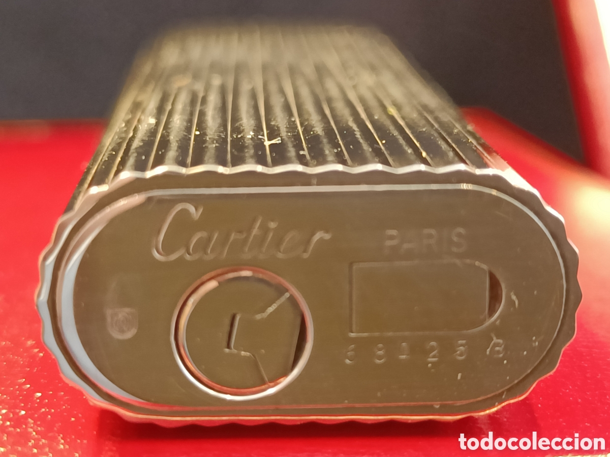 Mecheros: Mechero Cartier de plata. - Foto 6