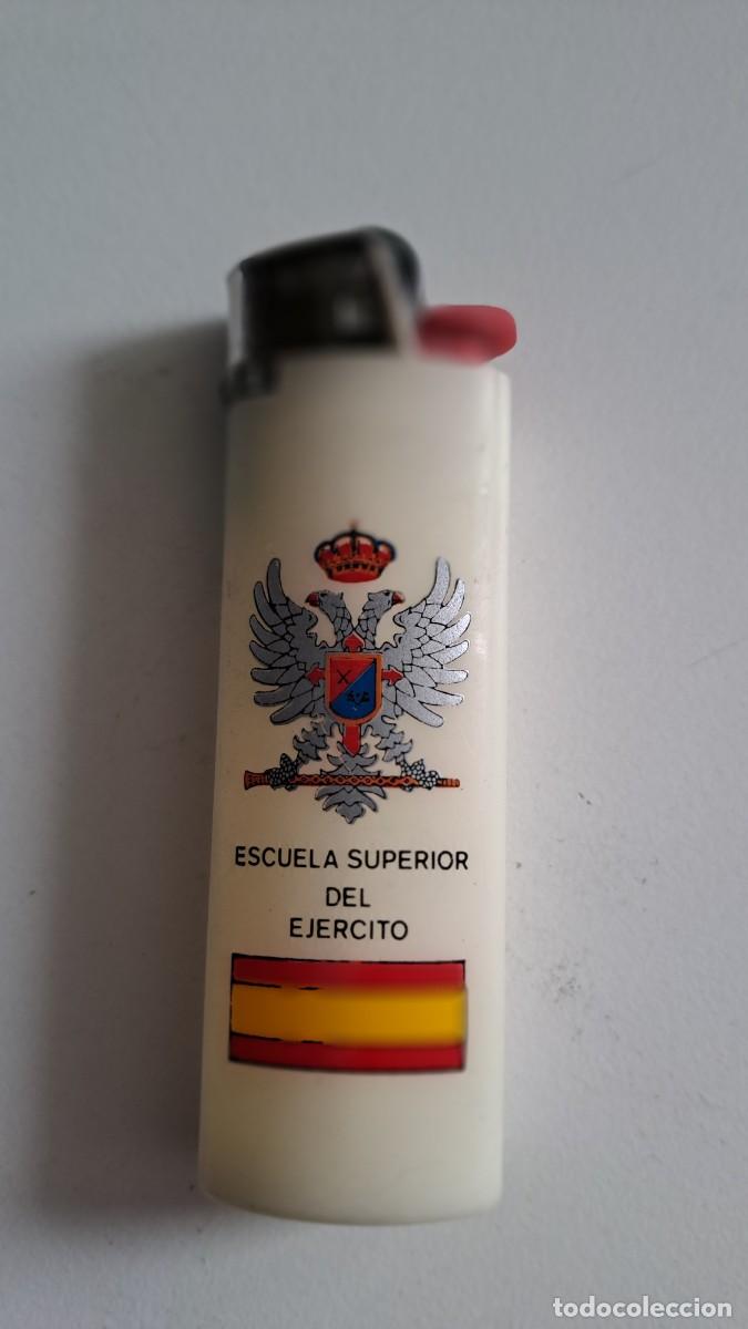 Mecheros: ANTIGUO MECHERO MILITAR ESCUELA SUPERIOR DEL EJERCITO - PIEZA DE COLECCION