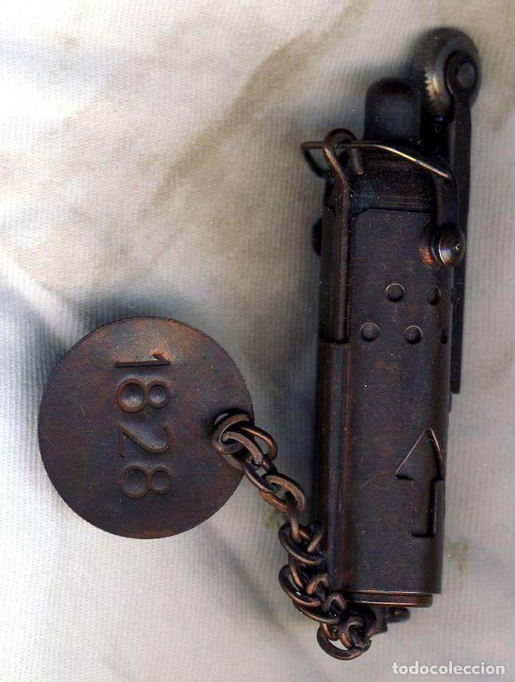 Mecheros: ANTIGUO MECHERO DE COBRE, DE FEDASA, CON PLACA 1828.-