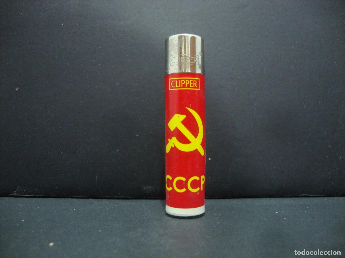 Mecheros: MECHERO CLIPPER RASCADOR REDONDO CCCP ROJO