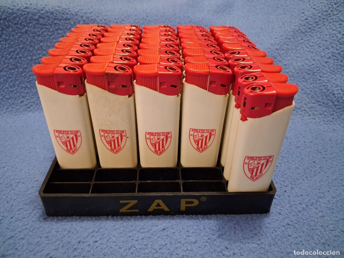Mecheros: LOTE 42 MECHEROS MARCA ZAP ATHLETIC CLUB BILBAO PUBLICITARIOS A&Ntilde;OS 90.