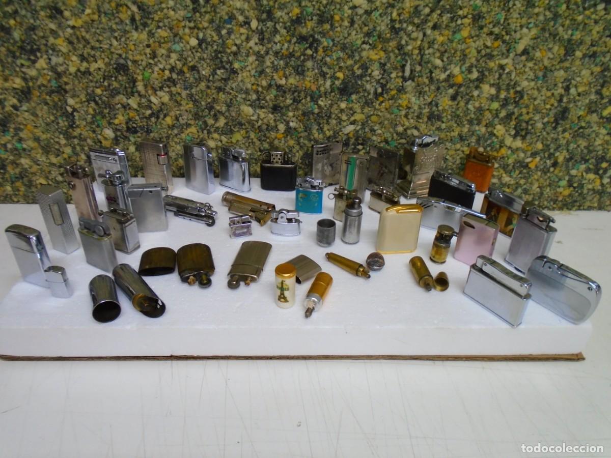 Mecheros: BONITA COLECCION DE 41 ANTIGUOS MECHEROS/ENCENDEDORES,VARIAS MARCAS,VER FOTOS.