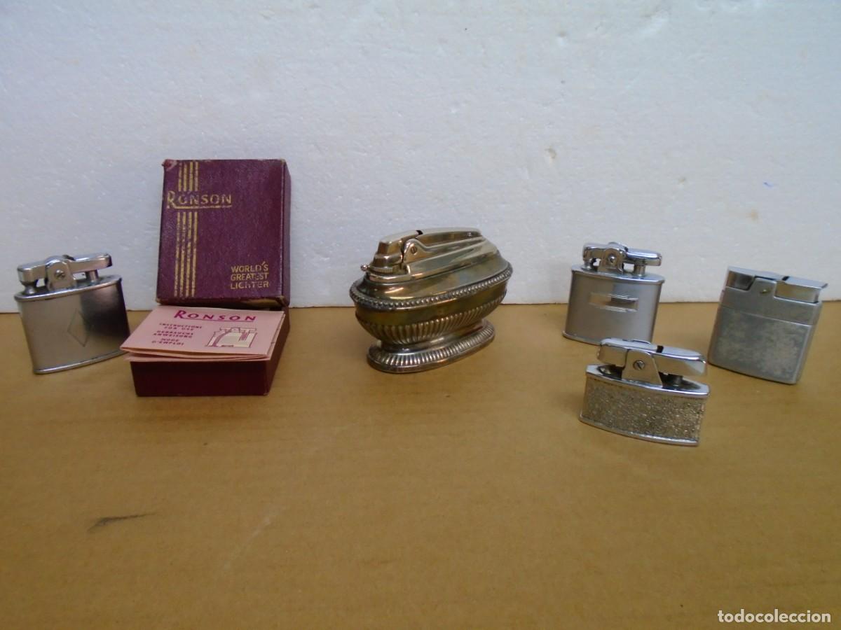Mecheros: BONITA COLECCION DE 5 ENCENDEDORES DE LA MARCA&rdquo;RONSON&rdquo; CAJA ORIGINAL CON PAPELES.VER FOTOS ADJUNTAS