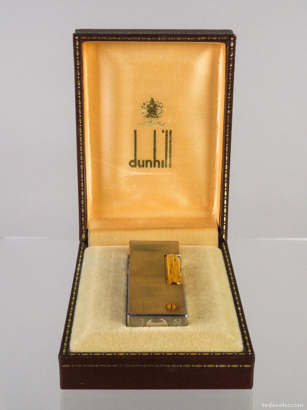 Mecheros: Mechero encendedor Dunhill Rollagas hacia 1970 con su estuche