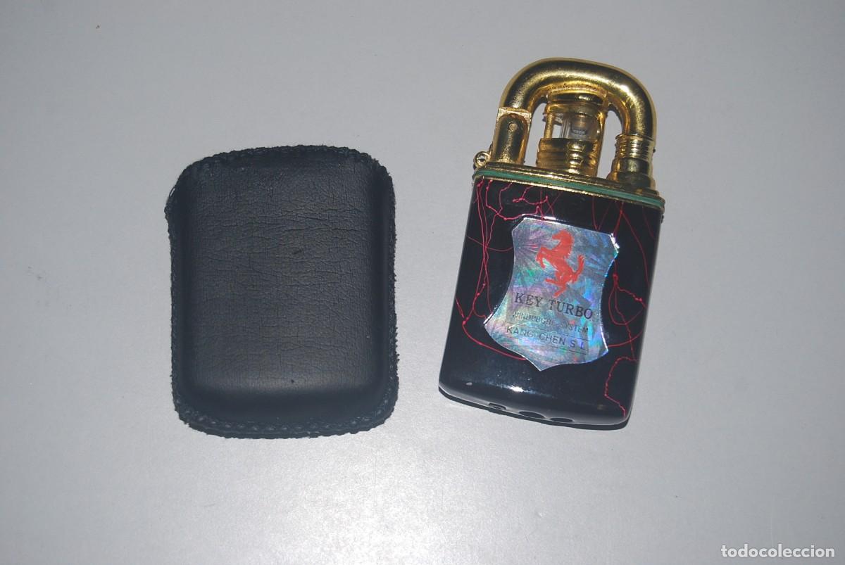 Mecheros: MECHERO DE GAS, VINTAGE, KEY TURBO CUN FUNDA DE PIEL (VER FOTOGRAFIAS)