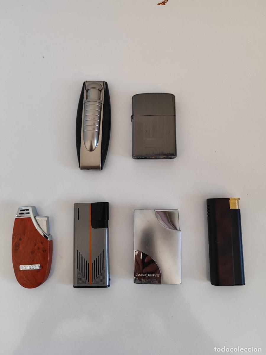 Mecheros: Lote de 6 Mecheros Vintage de Colecci&oacute;n (Ronson, Silver Match, Win, Champ, Myto, Saramo)