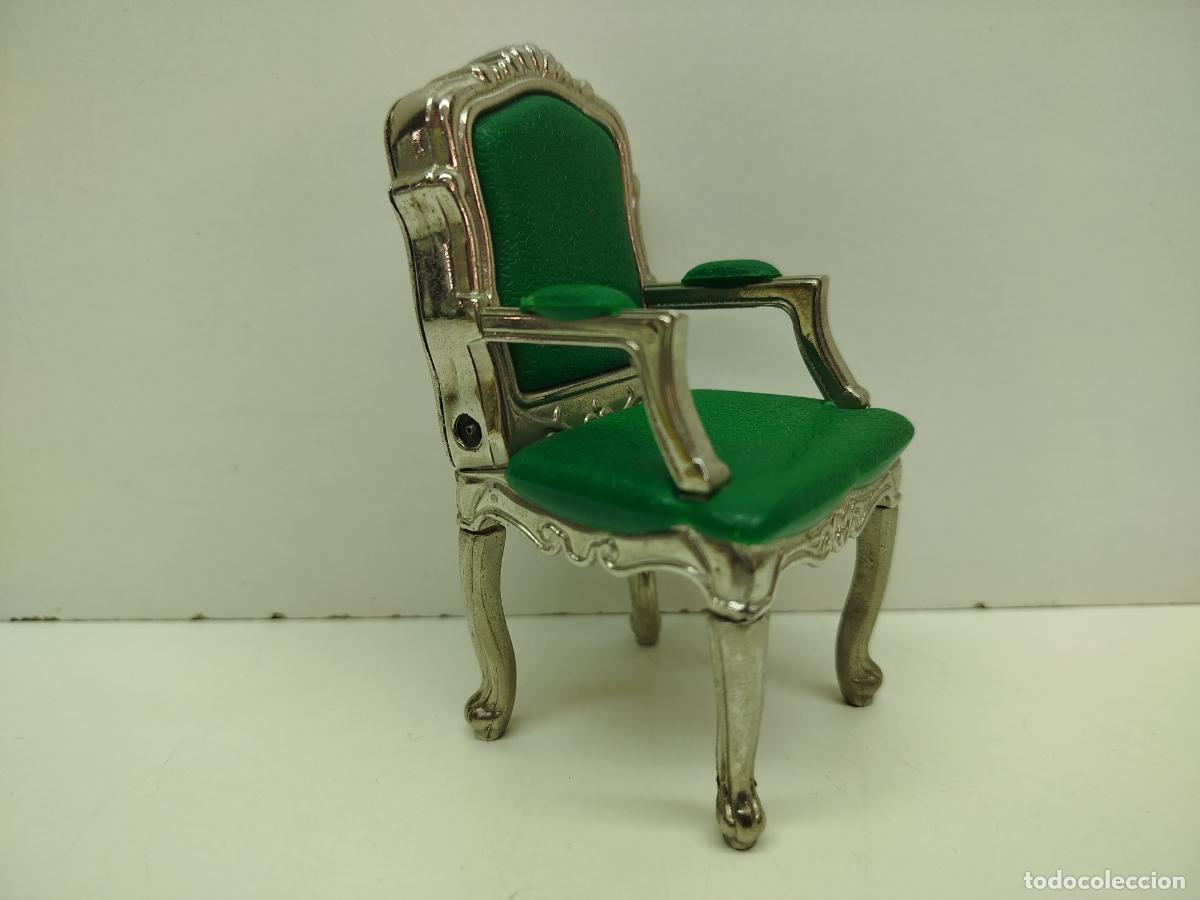 Mecheros: ANTIGUO ENCENDEDOR DE MESA A GAS FORMA DE SILLA BARROCA - A&Ntilde;OS 50/60 - FUNCIONANDO