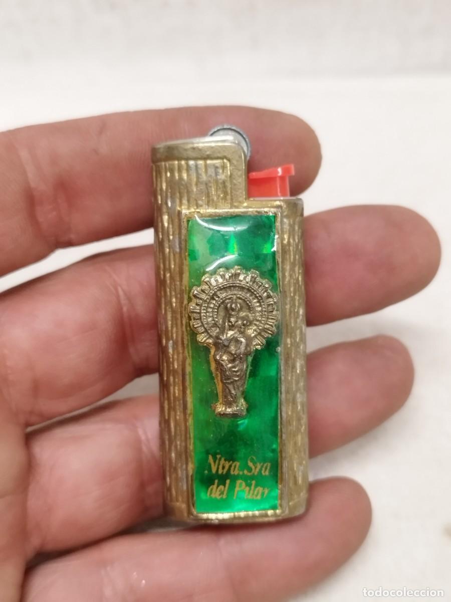 Mecheros: Funda de mechero de la pilarica, virgen del pilar Zaragoza.
