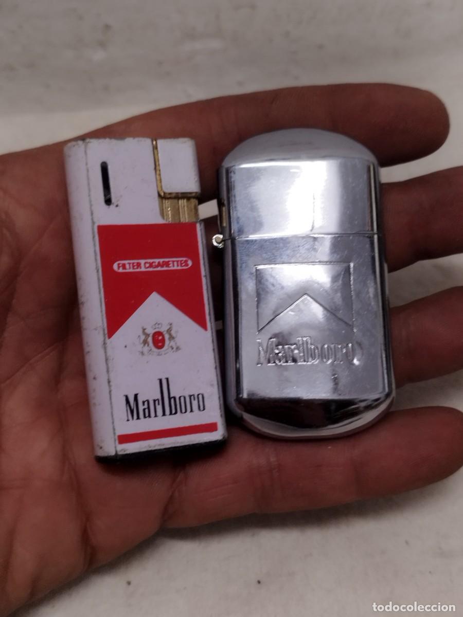Mecheros: Lote de 2 Mecheros, encendedores publicidad tabaco, cigarros Marlboro. Sin probar.