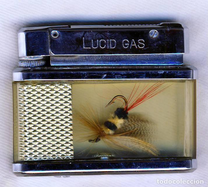 Mecheros: ENCENDEDOR LUCID GAS.- .- BUEN ESTADO.- SUPER.- DE LUXE.- LUGHTER.-PAT.8216.-PAT 20972.-