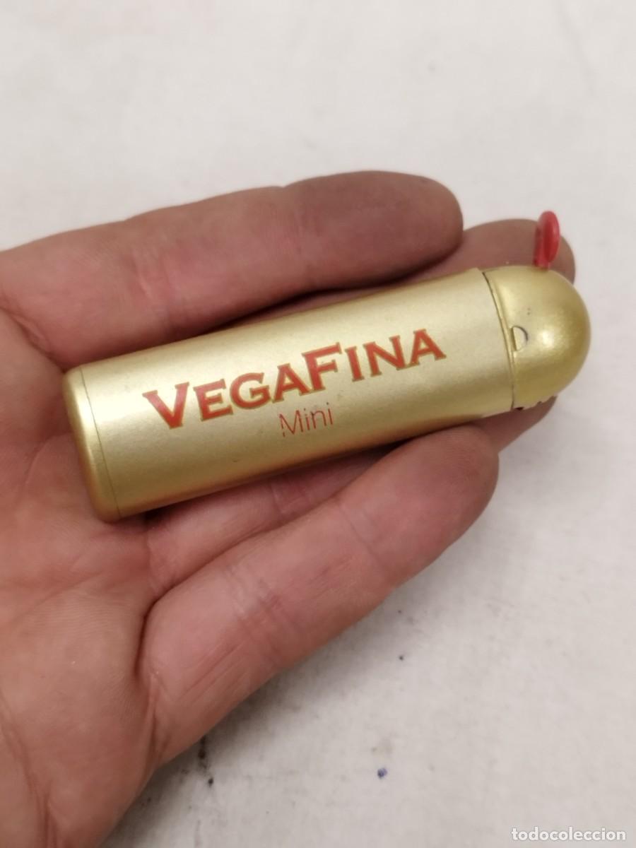 Mecheros: Mechero, encendedor publicidad tabaco Vegafina Mint. Sin probar.