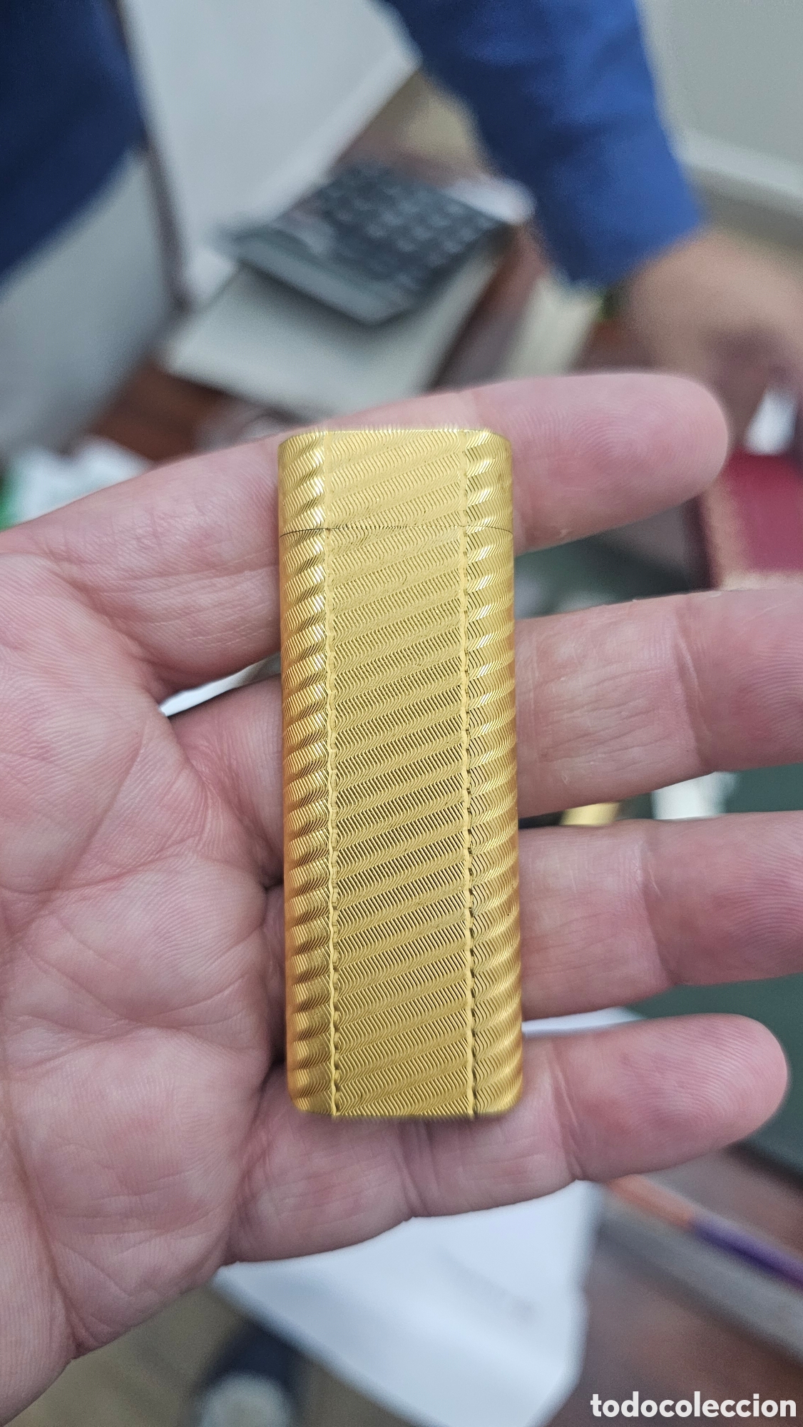Isqueiros: Encendedor Cartier Godron Vintage - Plaque Or G
