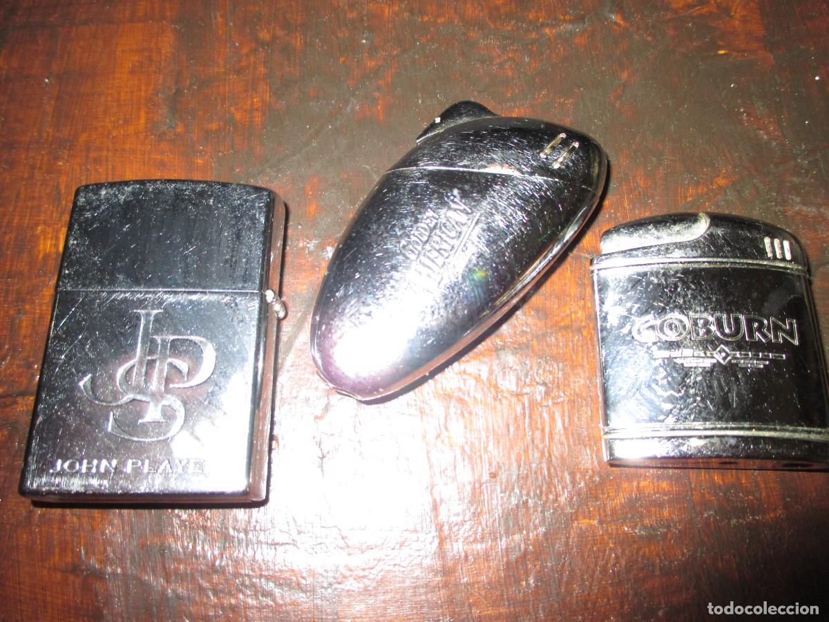 Mecheros: 700- Lote 3 Mecheros Vintage Colecci&oacute;n (John Player Special, Coburn, Golden American)