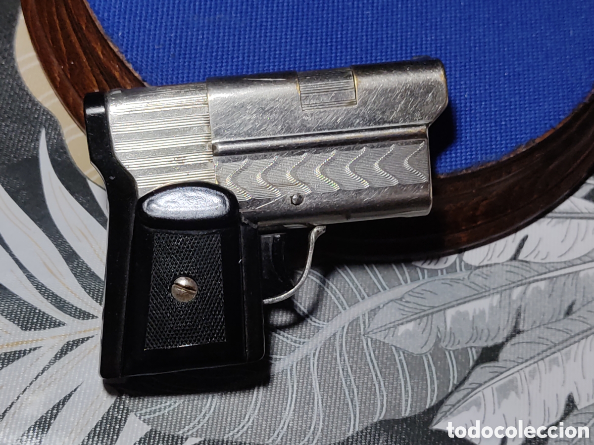 Mecheros: Antiguo Mechero pistola gasolina Brevete?.Leer descripcion.