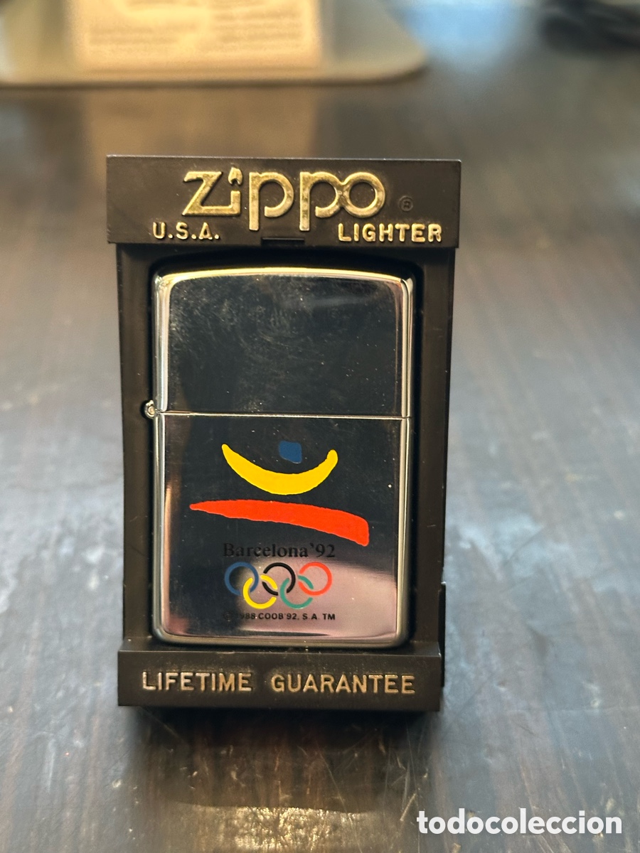 Mecheros: MECHERO DE GASOLINA ZIPPO BARCELONA 92 DEL A&Ntilde;O 1989
