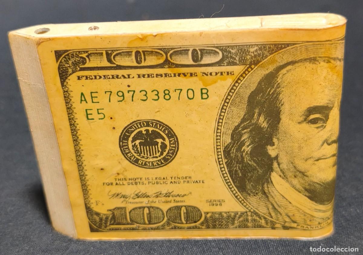 Mecheros: Mechero encendedor rollo de billetes de 100 dolares