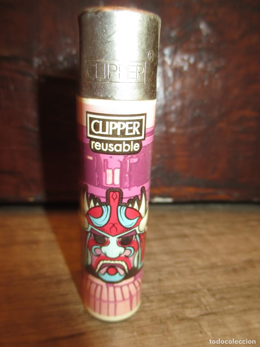 Mecheros: 835- Encendedor Clipper Descatalogado - Colecci&oacute;n Samurai Masks (Excelente Estado)