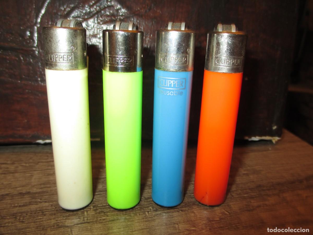 Mecheros: 842- Lote 4 Mecheros Clipper Micro - Formato Fino - &iexcl;Muy buen estado!