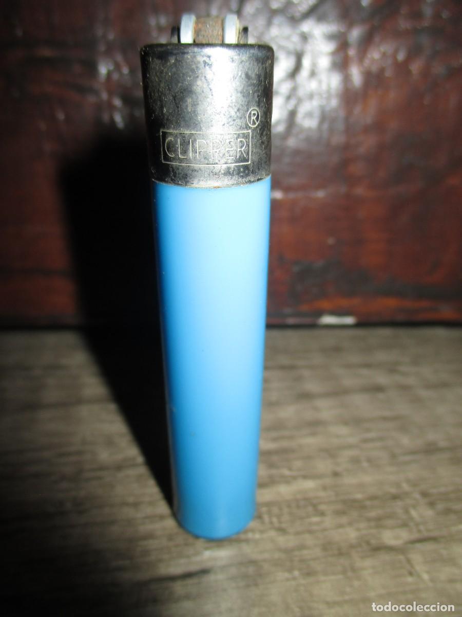 Mecheros: 850- Mechero Clipper Micro Azul &ndash; Cl&aacute;sico Rueda Redonda (Sin Gas)