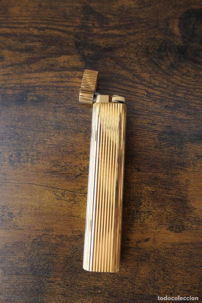 Mecheros: Raro encendedor de mesa rectangular Cartier - Must de Cartier- 1970 y 1980- H 10070- 12,4 cm
