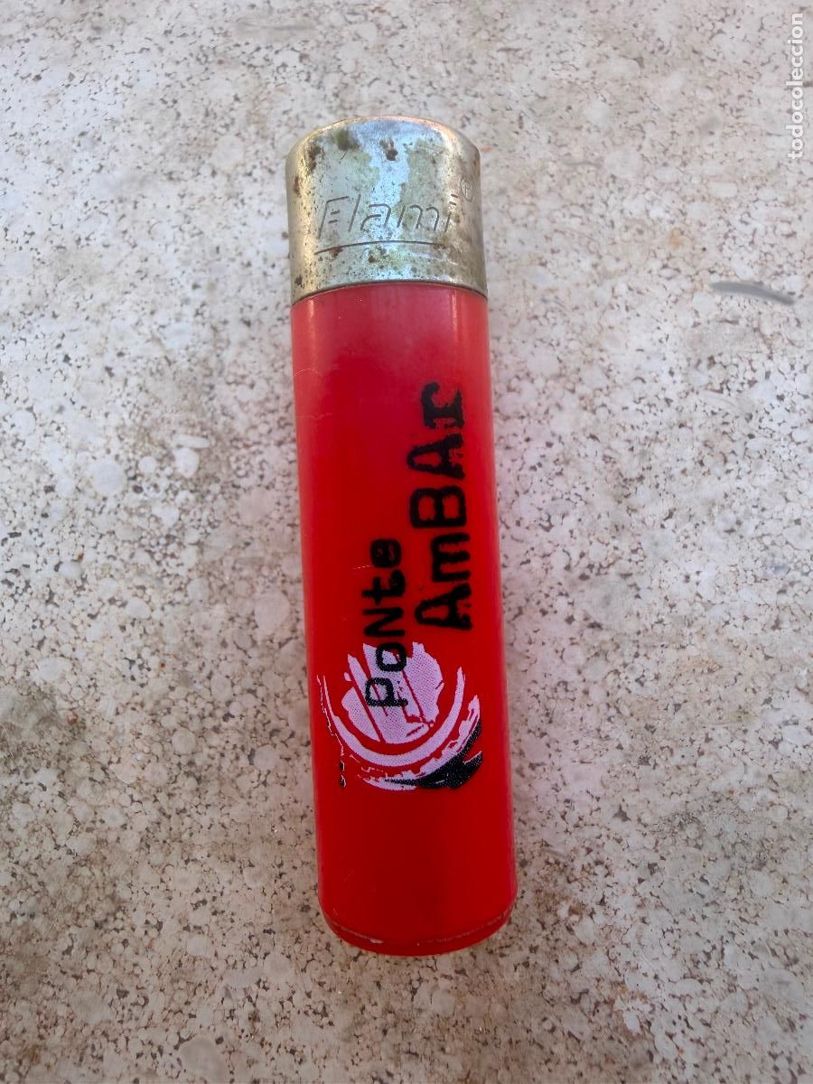 Mecheros: Mechero Flamagas cerveza ponte ambar