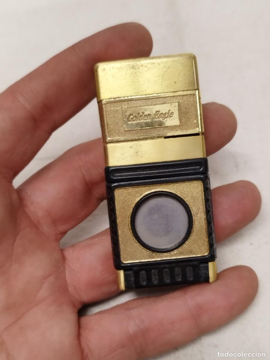 Mecheros: Antiguo mechero, encendedor turbo Golden Eagle. Con cortapuros incorporado. Sin probar.
