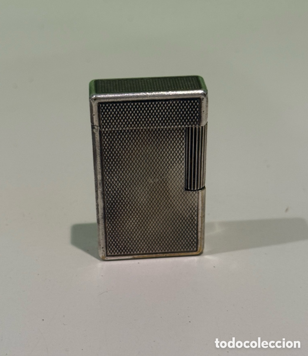 Mecheros: Mechero S.T. Dupont Paris Plata Guilloch&eacute; Made in France Vintage