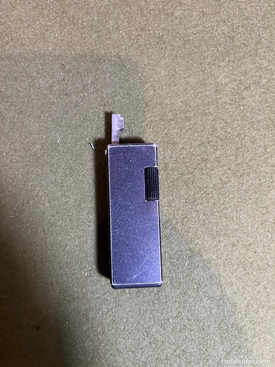 Mecheros: Encendedor PUB vintage de gas recargable a&ntilde;os 70-80 estilo Dunhill Rollagas color gris grafito Meche
