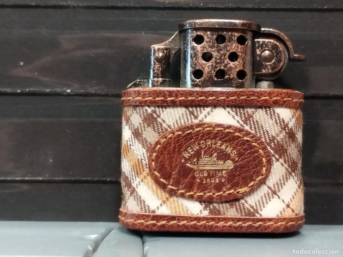 Briquets: SEV M27 MECHERO NEW ORLEANS. FORRADO CON TELA Y PEIL. PRECIOSO EJEMPLAR. BUENA CALIDAD
