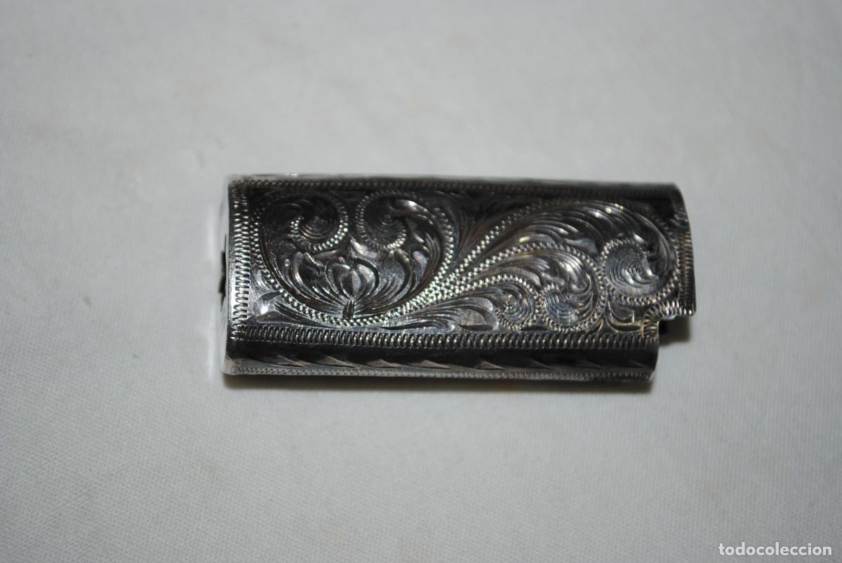 Mecheros: FUNDA DE PLATA Y TURQUESA PARA ENCENDEDOR - Foto 3