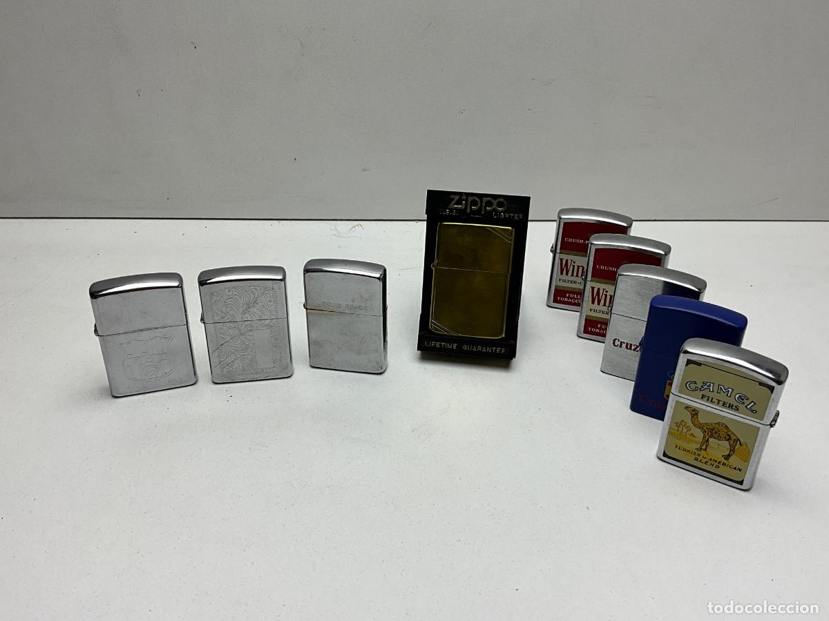 Mecheros: LOTE DE 4 MECHEROS MARCA ZIPPO ORIGINALES -DIFERENTES TEM&Aacute;TICAS-M&Aacute;S REGALO DE 5 ZIPPOS NO ORIGINALES
