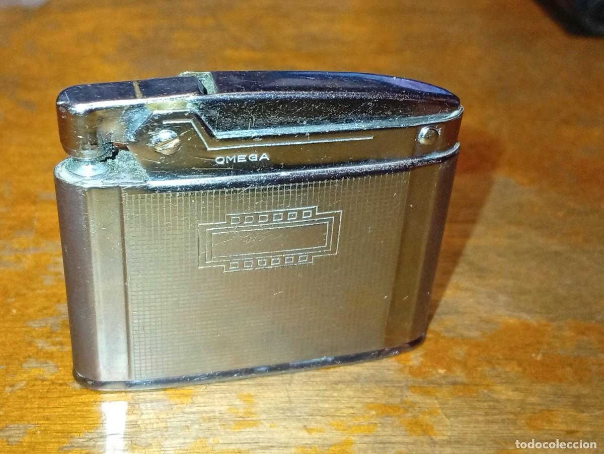 Mecheros: Bonito encendedor OMEGA De Luxe SUPERLIGHTER BY Y.B.C. mechero deposito auxiliar gasolina