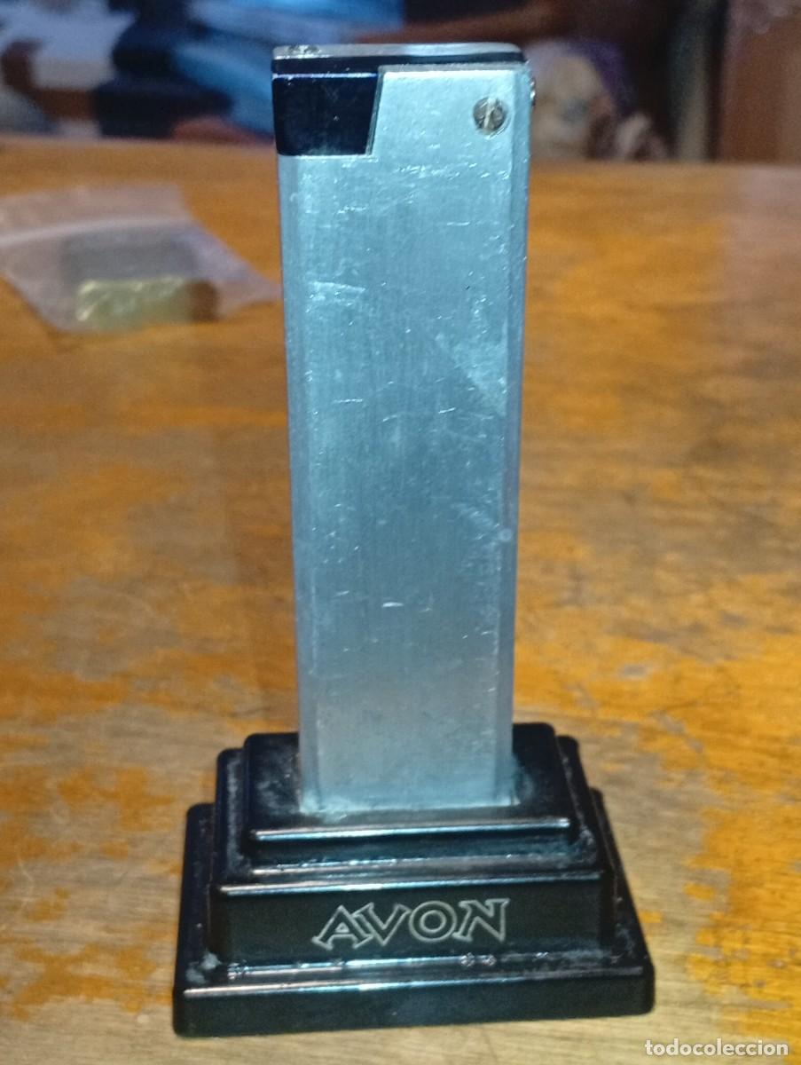 Mecheros: Raro encendedor sobremesa KM Avon Inglaterra bloque de aluminio y base baquelita a&ntilde;os 40.