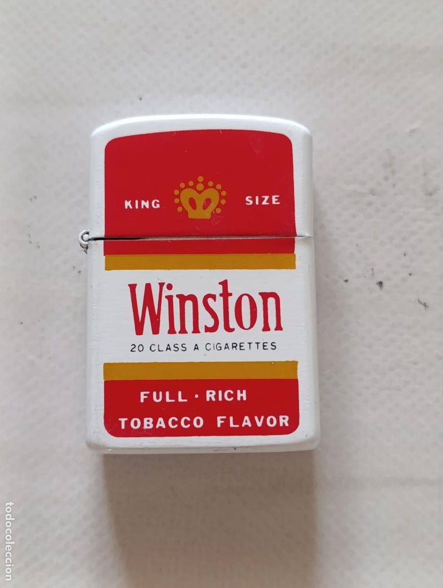 Mecheros: MECHERO ENCENDEDOR WINSTON - PUBLICIDAD - DE METAL (V7D)