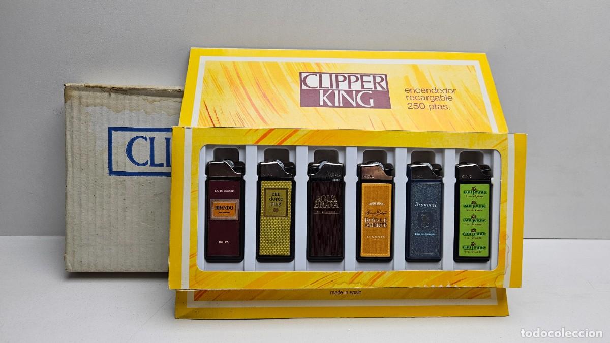 Mecheros: CLIPPER KING EXPOSITOR ORIGINAL Y COMPLETO -FLAMAGAS - COLECCION DE COLONIAS