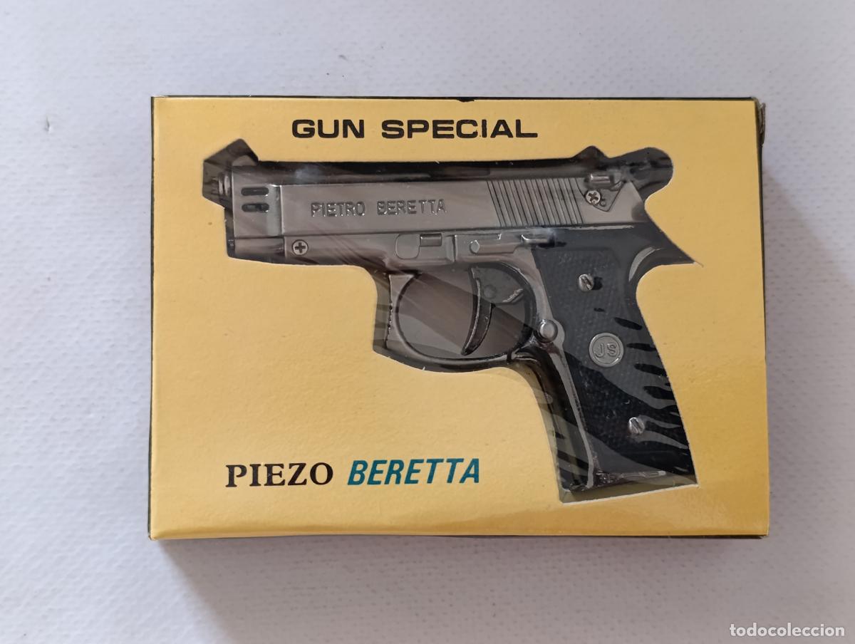 Mecheros: ANTIGUO MECHERO ENCENDEDOR DE GAS PIETRO BERETTA - PISTOLA, REVOLVER - CON CAJA (V7D)