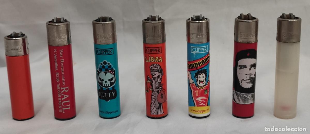 Mecheros: LOTE DE 7 ENCENDEDORES CLIPPER, MECHEROS
