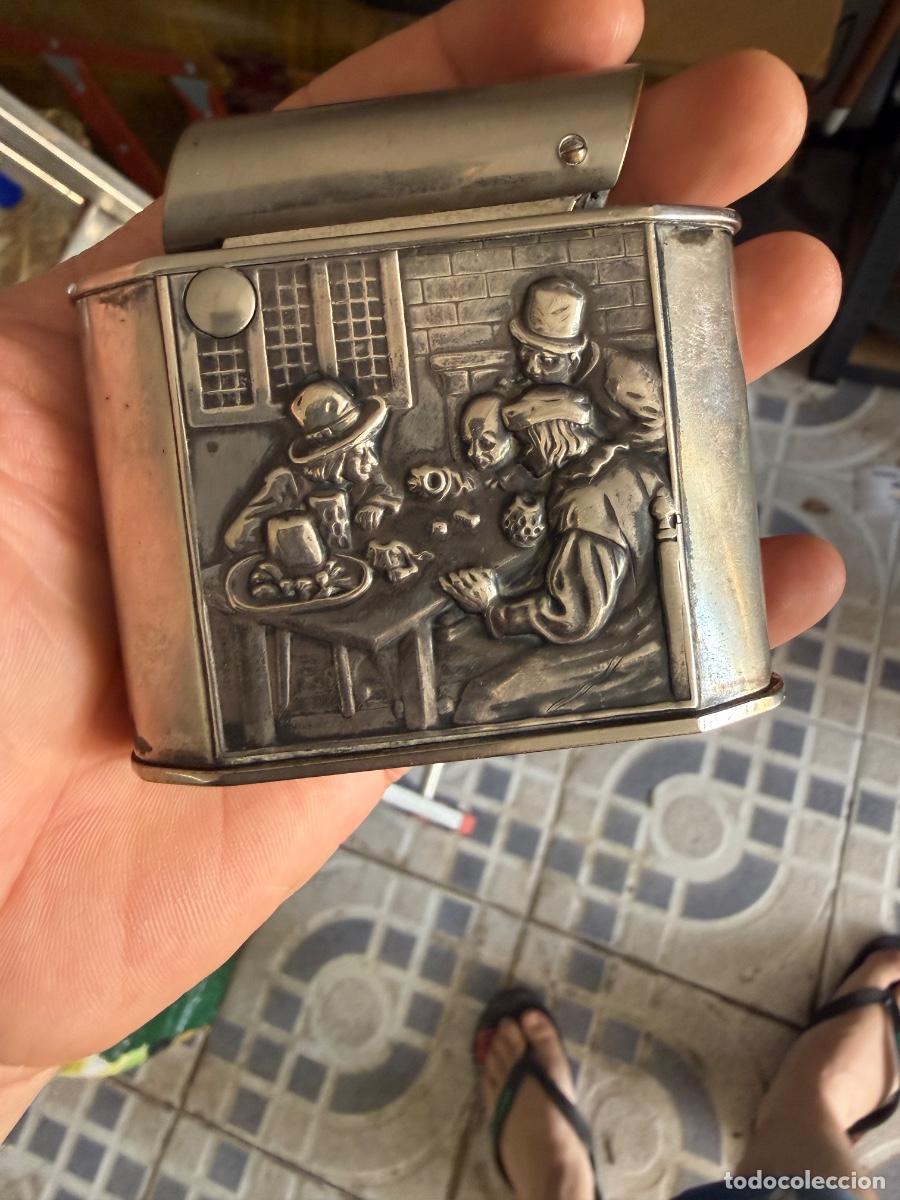 Mecheros: Bonito mechero antiguo, tipo petaca, buen tama&ntilde;o