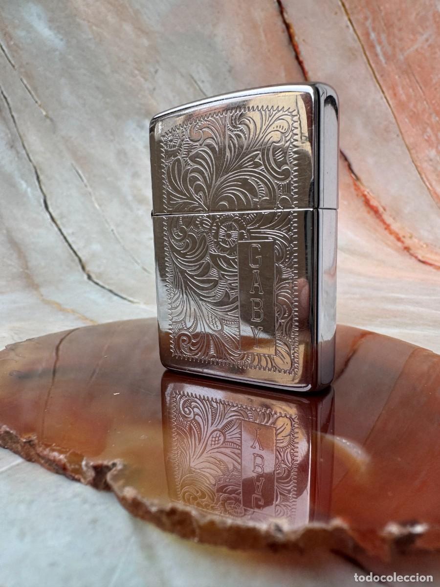 Mecheros: Encendedor Zippo grabado de estilo vintage &ndash; Dise&ntilde;o personalizado con la inscripci&oacute;n &laquo;GABY&raquo; en letra